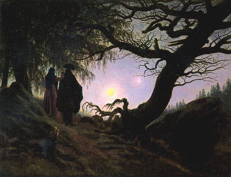 "Man and Woman Contemplating the Moon" by Caspar David Friedrich