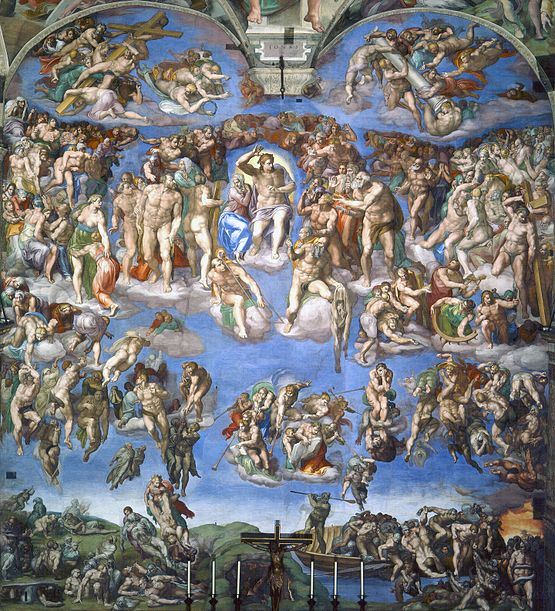 Michelangelo completes "The Last Judgment" for the Sistine Chapel